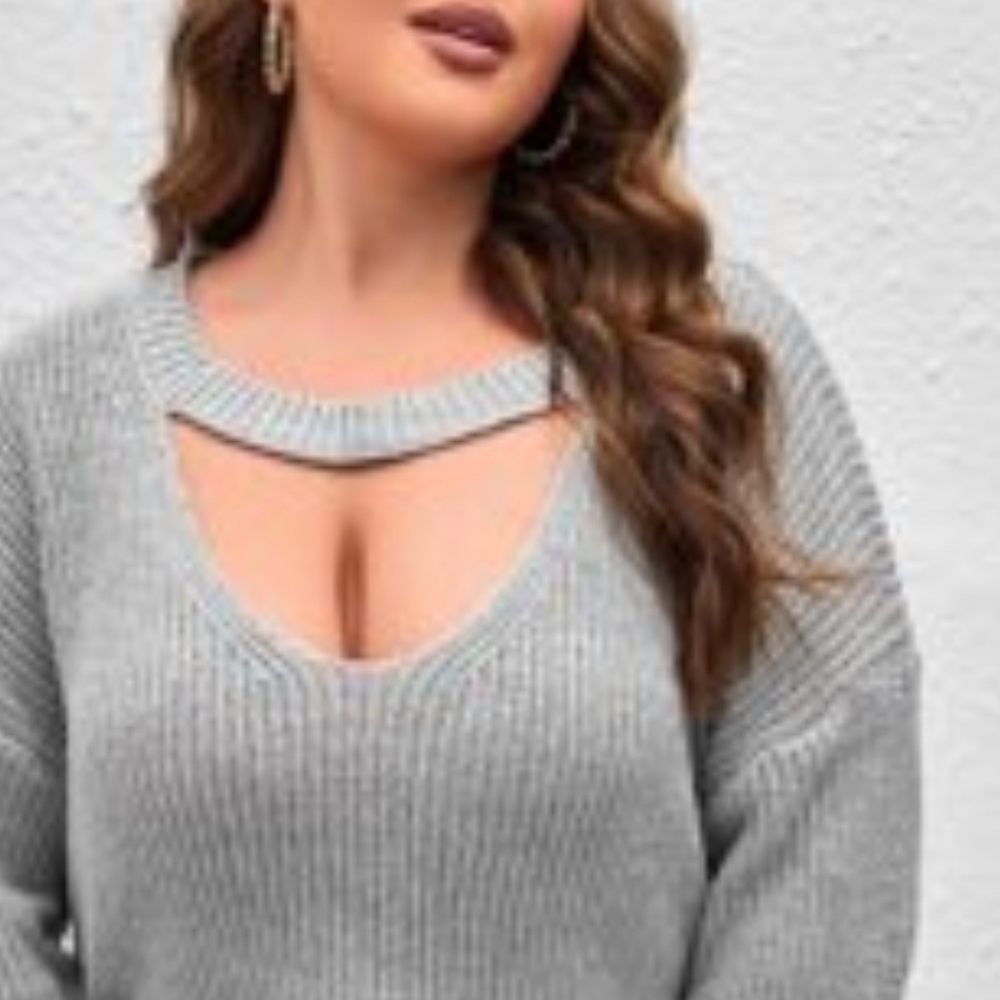 SEN Halter Knitted Winter Tricot Pullover Sweater ch